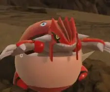 포켓몬. 거대한 강철지렁이한테 먹히는 중인 그란돈