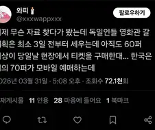 독일 사람들이 영화티켓 모바일 예약을 안하는 이유