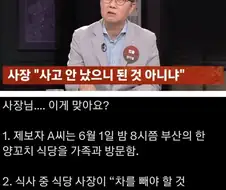 손님 차로 장 보고 온 양꼬치집 사장님
