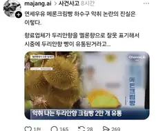 한정판 두리안 맛 빵