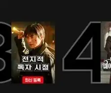 넷플) 한국내 영화 시청 순위