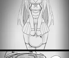 19) 중년 돼지 남성이 여중생의 몸을 함부로 만지는 망가