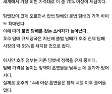 호주 정부가 담배값 6만원까지 끌어올린 결과.
