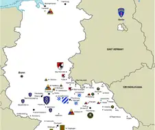 냉전시기 주독미군 배치도