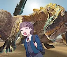 몬헌) 럽라) 티가렉스와 조우한 키나코