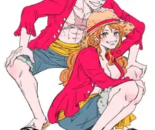 원피스)일행들 흉내내는 나미