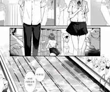 수영복을 보여주는 여자아이 만화