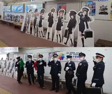 걸즈앤판처) 오아라이 역에 가면 반겨주는 분들
