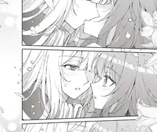 만화속 농후한 레즈 키스