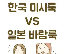 한국 미시룩 vs 일본 바람룩.manga