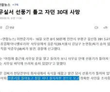 1999년기사)사무실서 선풍기 틀고 자던 30대 사망