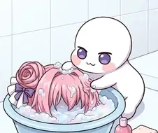 머리감는 도로롱
