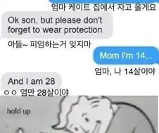 천조국의 흔한 가족 문자