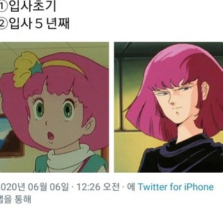 입사초기->입사 5년째