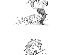 고양이가 괴롭히는 만화