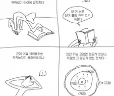 지능이 낮은 사람은 맥락보다 단어에 집착한다.manga