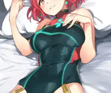 제노블2) 호무라 히카리 수영복으로 침대위에 누워있기