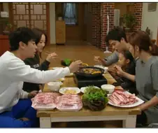 촬영 끝나고 스텝들과 고기 먹겠다는 PD의 의지