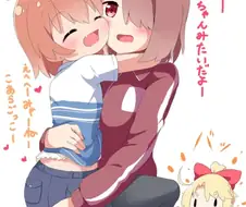 와타텐)먀네에게 들러붙는 히나타