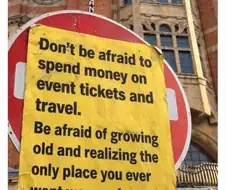 여행에 돈 쓰는 것을 두려워말라