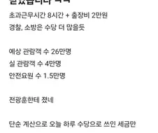 블라펌) BTS 공연 동원된 공무원 수당