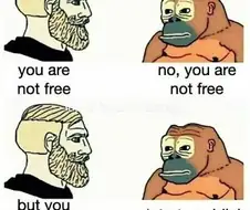 넌 자유롭지 않아 vs 넌 자유롭지 않아