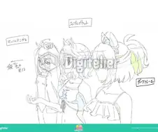[말딸] 원화와 비교하는 말장판 수영복 장면