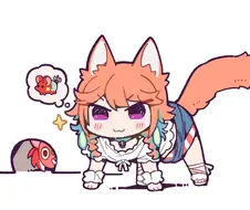 버튜버)고양이 점장님 과 벨즈(3峯お仕事募集中님 그림)