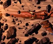 캡틴을 밀어버리는 아이언맨