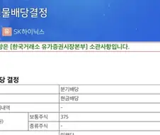 주식) 하이닉스 배당금 ㅋㅋㅋㅋㅋㅋ