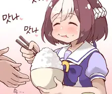말딸) 밥먹는 우마무스메를 건드려 보았다.manga