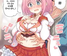 프리코네)기시쿤에게 뱃살을 만져지는 유이.manhwa