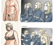 던전밥)레즈비언의 반응