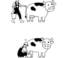 소 젖짜는 만화