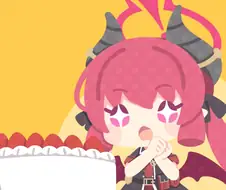 블루아카)케이크 먹을 생각에 신난 아이.manga