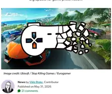＇Stop Killing Games＇ 캘리포니아 본회의 표결 통과