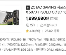 5070ti 200만원 시대네