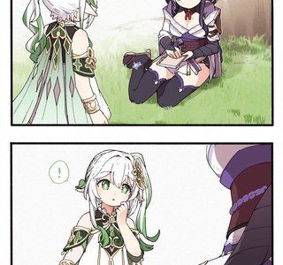 원신)라이덴과 나히다.manwha