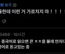 이상한거 퍼트리지 말라는 중국인