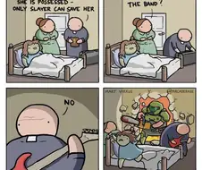 악마에게 빙의된 아이를 구원하는 만화