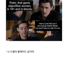 "스텔라블레이드는 선정적이고 저질스런 게임이야!"