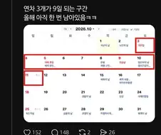 추석 이후 직장인들 9일 연휴