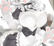 가슴털 노출 메이드