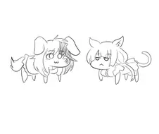 라오진) 하치코와 페로가 같이 노는 만화.manwha