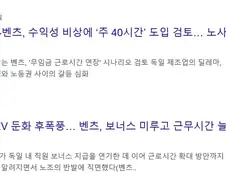 벤츠 주 40시간 근무 검토