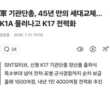 국군 K1 기관단총 마침내 은퇴