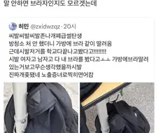 가방 바깥에 브라 걸어놓고 돌아다님.jpg
