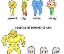 유럽 사계절 vs 동남아 사계절