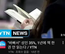 우리나라 독서 안 하는 비율 변화 추이