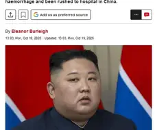 김정은 42세 뇌출혈 베이징으로 이송중.jpg